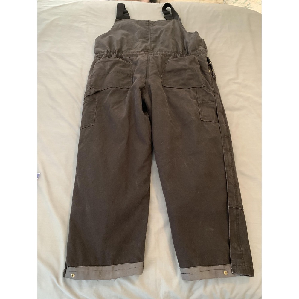 Walls Zero-Zone Bib Overalls Mens 2XL 46-48 Black Insulated Quilt Lined Workwear - Picture 10 of 12